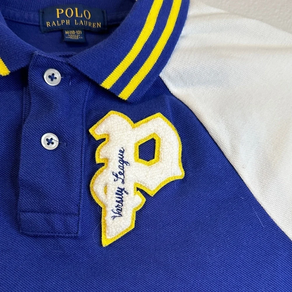 Polo Ralph Lauren Boys Color Blocked Polo Shirt Size M (10-12) EUC